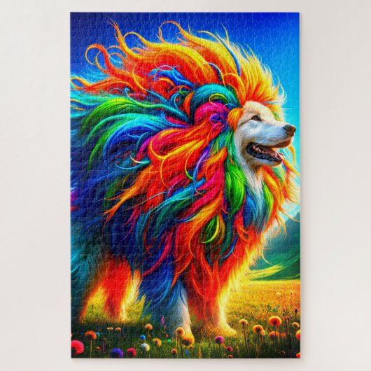 Regenbooghond Legpuzzel (Verticaal)