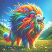 Regenbooghond Sticker (Voorkant)