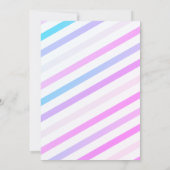 Regenbooghoorn, hart, gestripte verjaardag kaart (Achterkant)