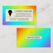 regenboogijs visitekaartje (Voorkant / Achterkant)