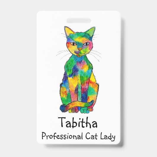 Regenboogkat Badge (Voorzijde)