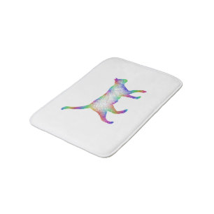 Regenboogkat Badmat