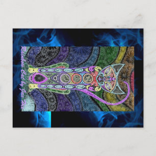 Regenboogkat Briefkaart