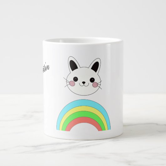 Regenboogkat Extra Grote Beker (Voorkant)