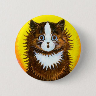 Regenboogkat Ronde Button 5,7 Cm