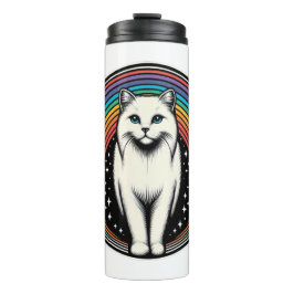 regenboogkat thermosbeker