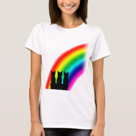 Regenboogkatten T-shirt