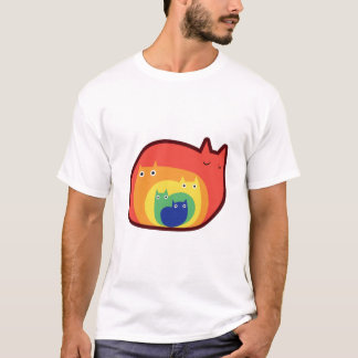 Regenboogkatten t-shirt