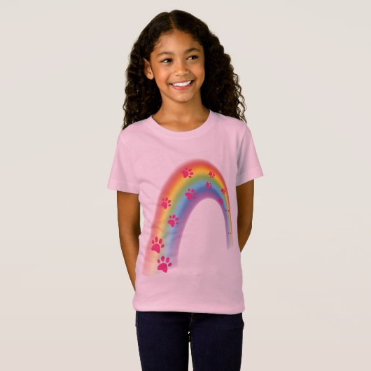 Regenboogkattenspoor T-shirt (Voorkant volledig)
