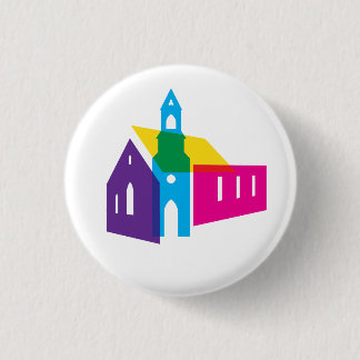 Regenboogkerkknop Ronde Button 3,2 Cm