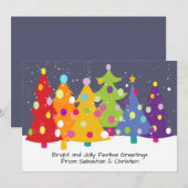 Regenboogkerstbomen Gay Pride LGBT Aankondiging (Voorkant / Achterkant)