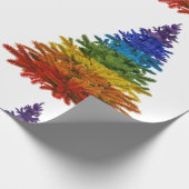 regenboogkerstboom cadeaupapier (Hoek)