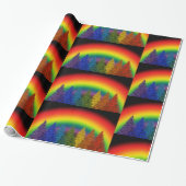 Regenboogkerstboom Cadeaupapier (Uitgerold)