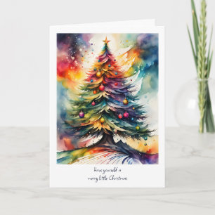 Regenboogkerstboom Feestdagen Kaart
