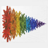 regenboogkerstboom fleece deken (Voorkant (Horizontaal))