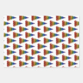 Regenboogkerstboom Inpakpapier Vel (Voorkant 3)