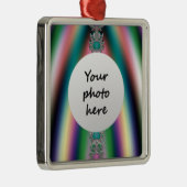 Regenboogkerstversiering Metalen Ornament (Rechts)