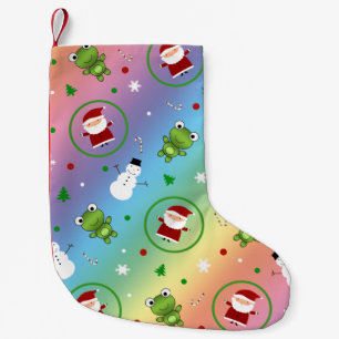Regenboogkikkers (Santa claus snewmen) Kleine Kerstsok
