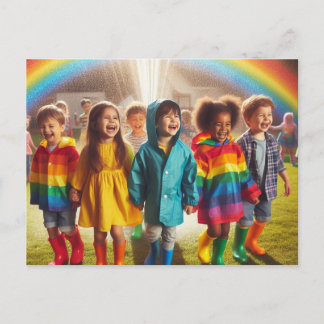 Regenboogkinderen Briefkaart