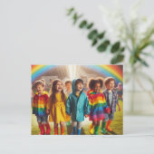 Regenboogkinderen Briefkaart (Staand voorkant)
