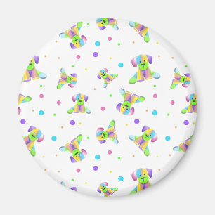 regenboogkinderen hond puppy polka stip helder leu magneet