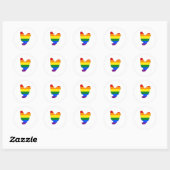 Regenboogkip Ronde Sticker (Vel)