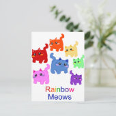 Regenboogkittens! Briefkaart (Staand voorkant)