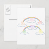 Regenboogkittens op wolken briefkaart (Voorkant / Achterkant)