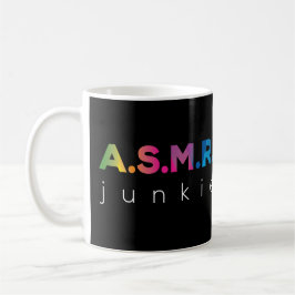 Regenboogkleur ASMR junkie Black Edition Mok