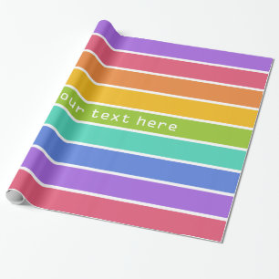 Regenboogkleuren, aangepast verpakkingspapier cadeaupapier