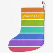 Regenboogkleuren, aangepast voor kerstmis kleine kerstsok (Achterkant)