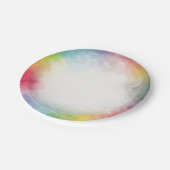 Regenboogkleuren Aangepaste feestdag rond Papieren Bordje (Gekanteld)