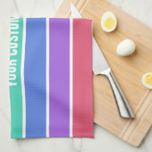 Regenboogkleuren aangepaste handdoek (Quarter Fold)