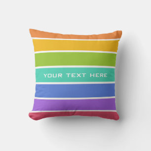 Regenboogkleuren, aangepaste werpkussens kussen