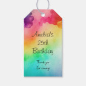 Regenboogkleuren Abstract ontwerp Birthday Favor Cadeaulabel (Voorkant)