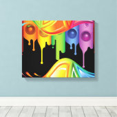 Regenboogkleuren Canvas Afdruk (Insitu (Houten vloer))