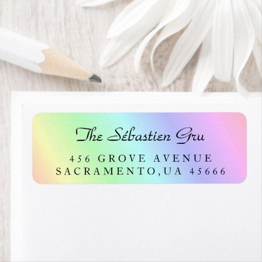 Regenboogkleuren Etiket (Insitu)