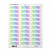 Regenboogkleuren Etiket (Full Sheet)