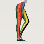 Regenboogkleuren gestript leggings (Rechts)