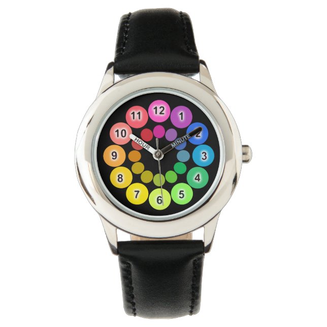 Regenboogkleuren Horloge (Voorkant)