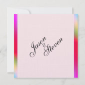 Regenboogkleuren Huwelijk tussen twee mannen Kaart (Achterkant)