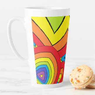 Regenboogkleuren Latte Mok