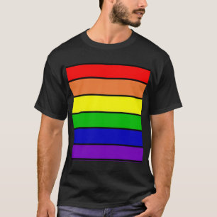 Regenboogkleuren LGBT Gay/Queer Shirt