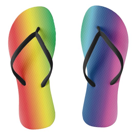 regenboogkleuren lgbt trots teenslippers (Voetbed)