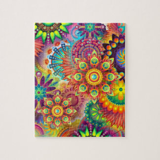 regenboogkleuren mandala  legpuzzel