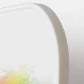 Regenboogkleuren Monogram Elegant Colorful Sjabloo Pickleball Paddle (Links Detail)