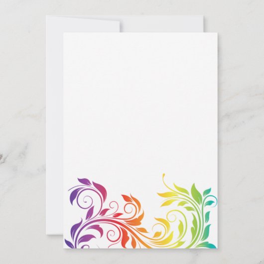 Regenboogkleuren scrollen blad homohuwelijk lesbis kaart (Achterkant)