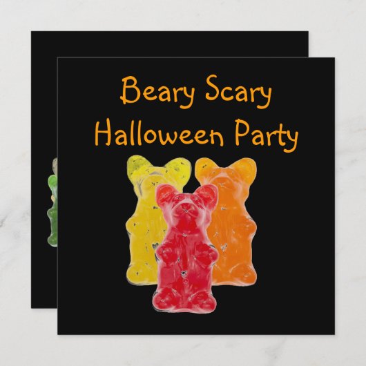 regenboogkleuren snoep minuscule beer kaart (Voorkant / Achterkant)