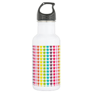 Regenboogkleuren Sterrenpatroon Waterfles