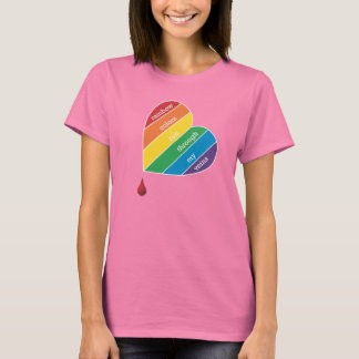 Regenboogkleuren T-shirt voor dames